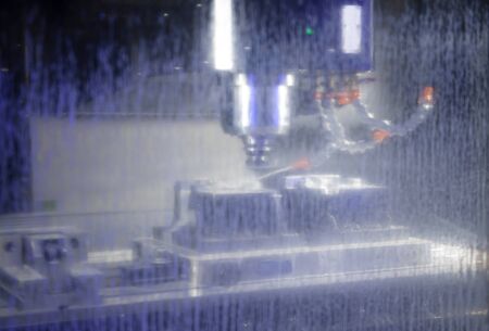 CNC machine drill. Metalworking CNC milling machine.