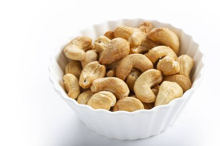 roasted and salted cashews nutsの写真素材