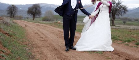 bride and groom before wedding