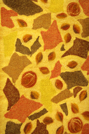 Patterned handmade Turkish felt carpetの写真素材