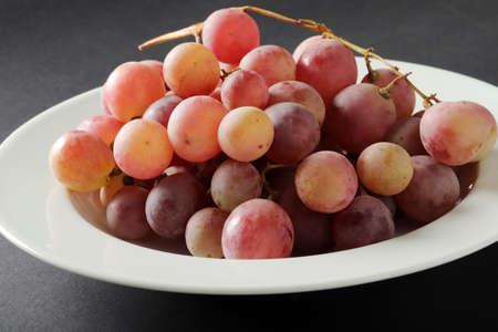fresh grapes in the plate
