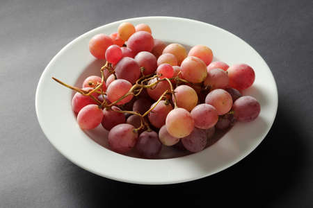 fresh grapes in the plate