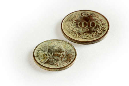 Old Turkish coin. Money collection.の写真素材