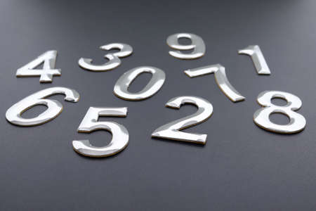 Numbers on a black background