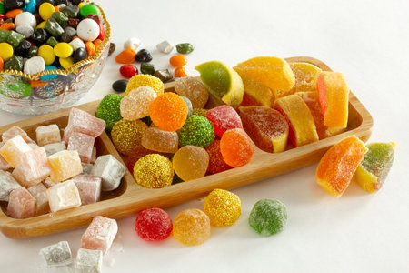 Various Turkish Delight. Chocolate candies.の写真素材