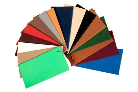Color swatches book isolated on white background.