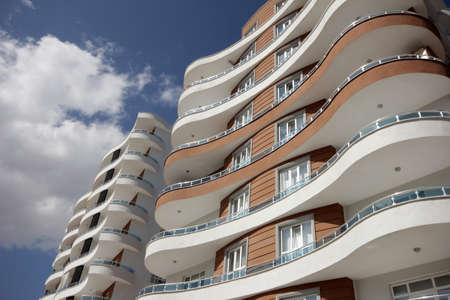 Modern and new apartment blocks