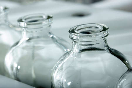 close-up of pharmaceutical production line standの写真素材