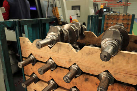 New engine crankshaft. Spare part.の写真素材