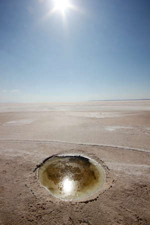 Tuz Golu Turkey. Salt Lake. White salt water.