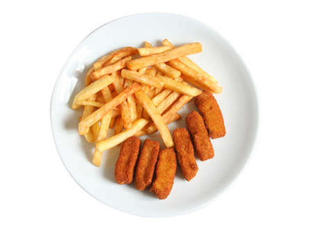 Meatballs and French Fries. Women's Bud Meatballsの写真素材