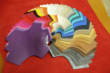 Shoe leather samples. Genuine leather.