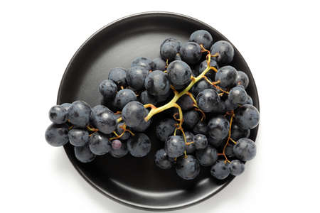 Fresh dark red grapes close upの写真素材