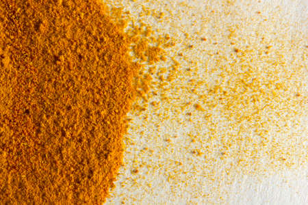 Turmeric, curcuma isolated on white backgroundの写真素材