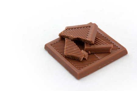 chocolates on a white backgroundの写真素材