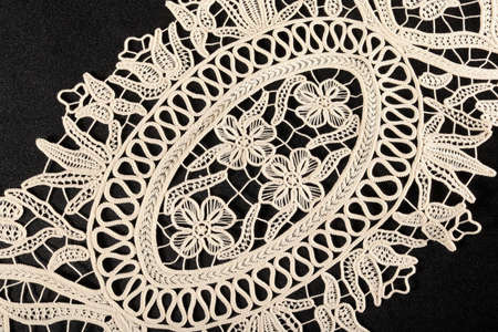 decorative lace on black background