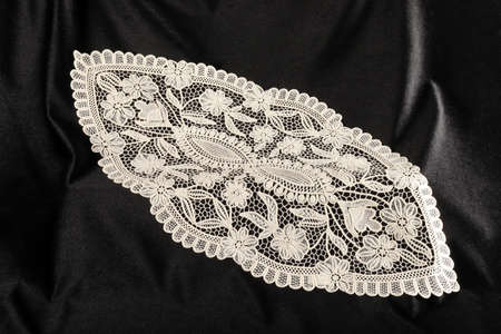 decorative lace on black background