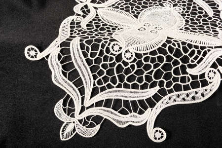 decorative lace on black background