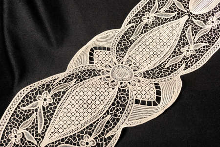 decorative lace on black background