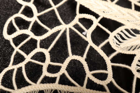 decorative lace on black background