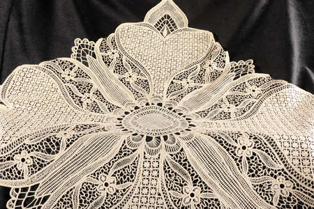 decorative lace on black background