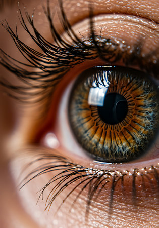 Macro shot of an eye with extreme closeup of the pupilの素材
