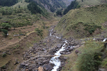 Beautiful mountain river in the mountainsの写真素材