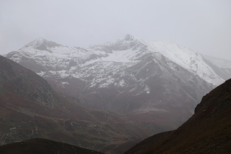 View Of Mountains Covered By Snowの写真素材