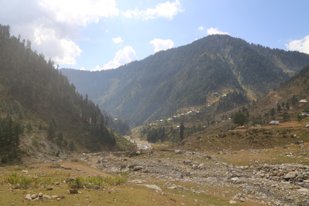 Beautiful summer landscape in the mountains at sunshineの写真素材