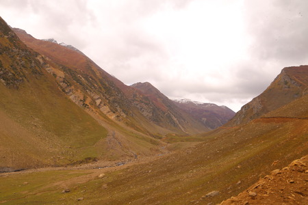 View Of Big Mountains Under Cloudy skyの写真素材