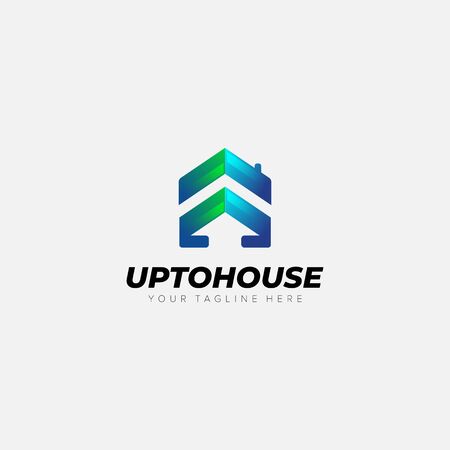 Up to House Residence Logo Designs modern and full colorのイラスト素材