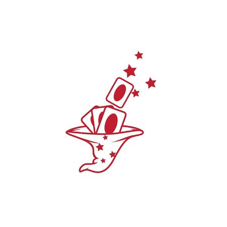 card magic and hat logo designsのイラスト素材