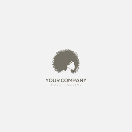 hair style american african logo womanのイラスト素材