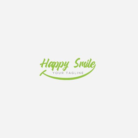 Happy smile logo typeのイラスト素材