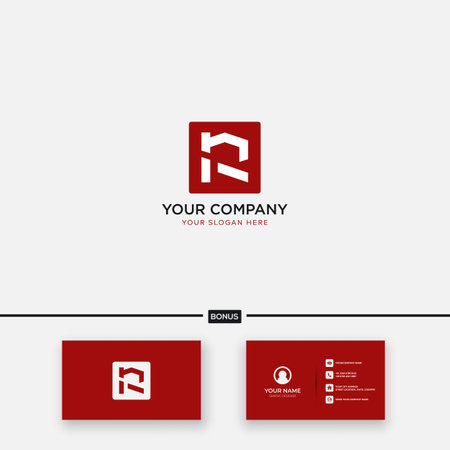 letter R real estate logo modernのイラスト素材