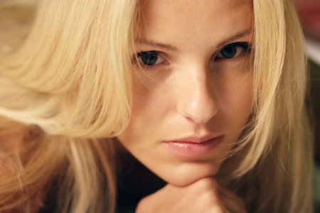 Young woman portrait closeupの写真素材