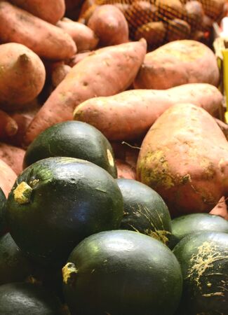 Squash and sweet potatoesの写真素材