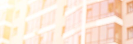 Urban View in sunlight. The building in blur.の写真素材