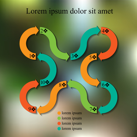 info-graphic design template. business concept. abstract blurred background.のイラスト素材