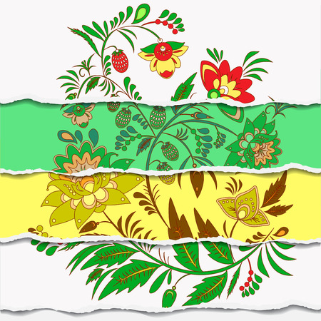 russain floral patternのイラスト素材