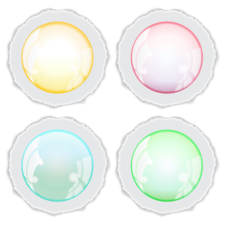 soap bubble on the torn paperのイラスト素材