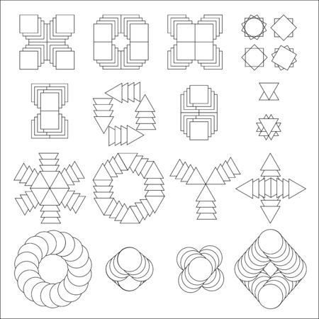 geometric symbol patternのイラスト素材