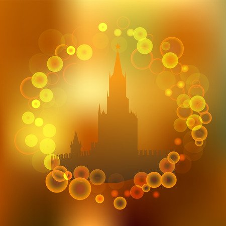 kremlin. moscow. blurred banner design. stock vectorのイラスト素材