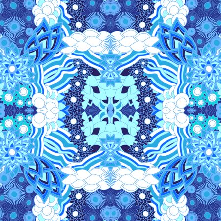 vector seamless texture with abstract flower. ethnic seamless pattern. summer template.