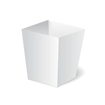 cardboard package isolated box on the white background. mock up, template. stock vectorのイラスト素材