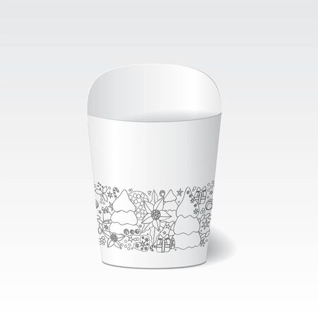 set of cardboard package isolated box with pattern on the white background.のイラスト素材