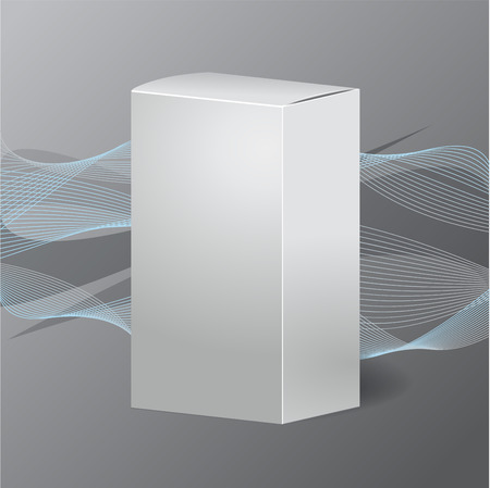 set of cadrboard package isolated box on the white background. mock up, template. stock vectorのイラスト素材