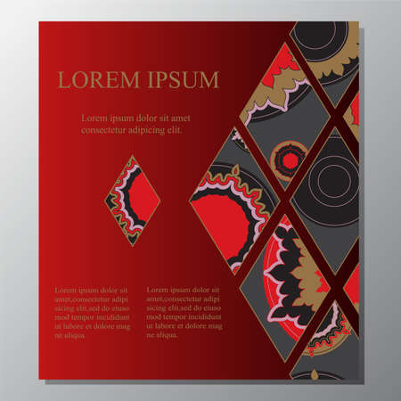 stock vector template for flyer, brochure, card, cover, bookのイラスト素材