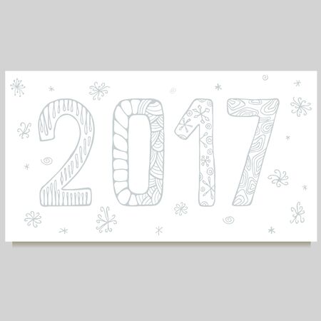 stock vector template for brochure, card, cover, book, invitation with doodle christmas pattern.のイラスト素材