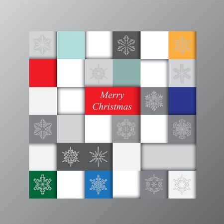 abstract winter background. stock vector. geometric shape. christmas pattern with snowflakesのイラスト素材